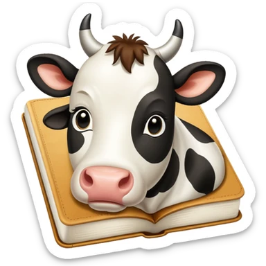 Cow print journal sticker