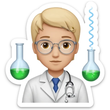 young pharmacist studying scienc sticker