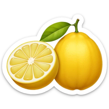 citron dont un a moitie coupe sticker