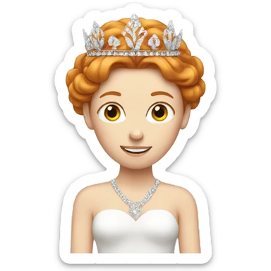 ginger woman with tiara  sticker