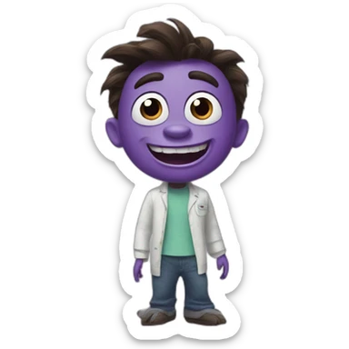 randall from monsters inc sticker