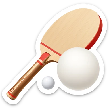 table tennis paddle and ball sticker