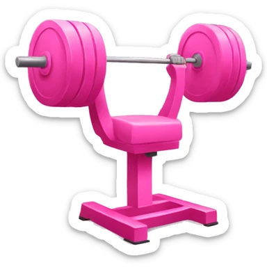 pink weight gym sticker