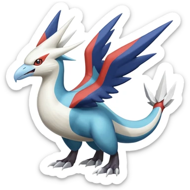 Silvally-Latios-Dialga-Latias-Lugia-Nargacuga-Noivern-fusion-Fakémon-Pokémon-creature (full body) sticker