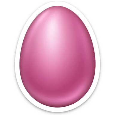 Pink metal egg sticker