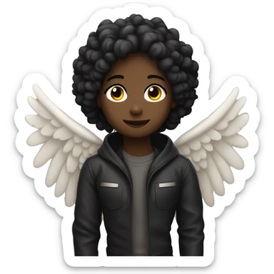 black angel wings sticker