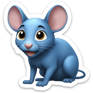 raton animado blue sticker