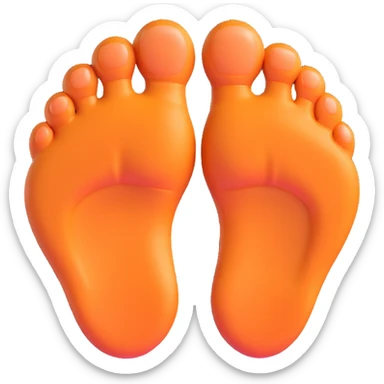 big foot emoji, stylized and playful, clear toes and sole, no text sticker