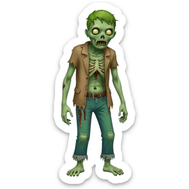 Create an emoji of  a scary Zombie full bodied sticker