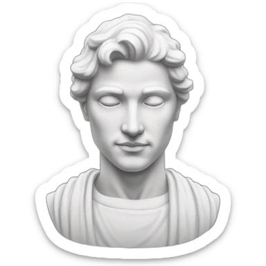 White marble estatue sticker