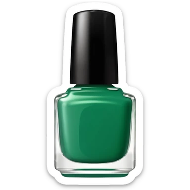 green nail color bottle sticker
