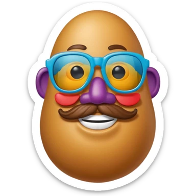 potato head with sunglasses sticker