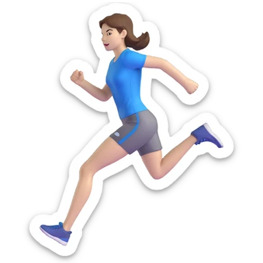 Michelle Monaghan running, female actress with brown hair sticker