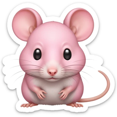 pink pet rat sticker
