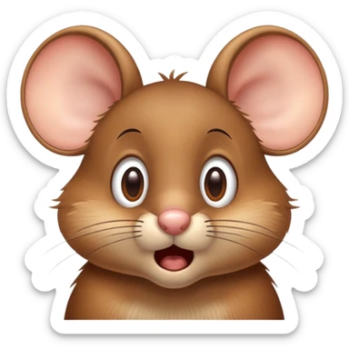 Jerry mouse waking up surprised with shocked expression sticker