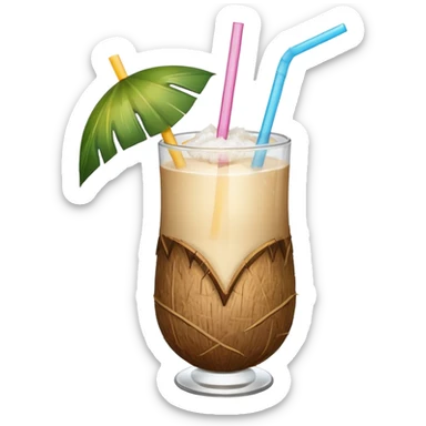 summer beach coconut drink sticker