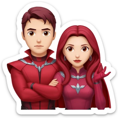 Billy Maximoff and Scarlet Witch sticker