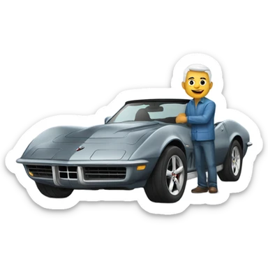 Dad in a corvette sticker