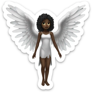 black angel wings sticker