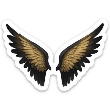 black angel wings sticker