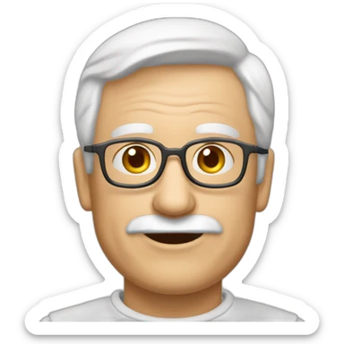 65 jähriger Mann mit Teilglatze sticker