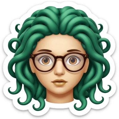 Medusa Versace with glasses  sticker