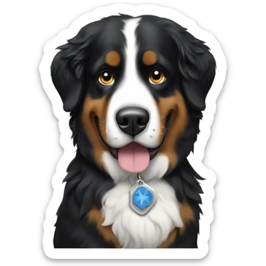 bernese mountain dog dressed as elvis presley  sticker
