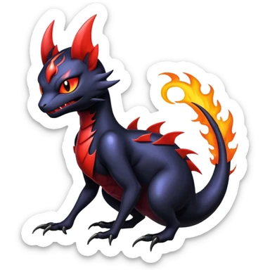 Shiny Epic Badass Gothic Noibat-Salandit-Litten-Hybrid sticker