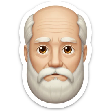 older man with a long white beard sticker