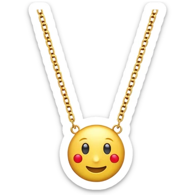 multicolored necklace, 3d emogis sticker