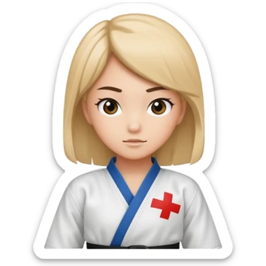 ITF taekwondo girl sticker