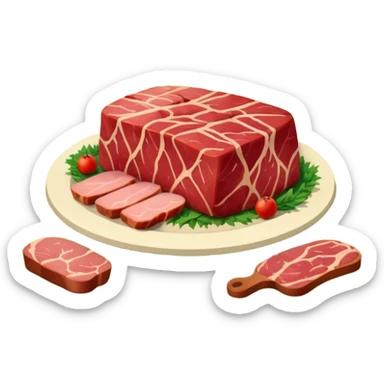 surrealist spam art meat french countryside landscape  sticker