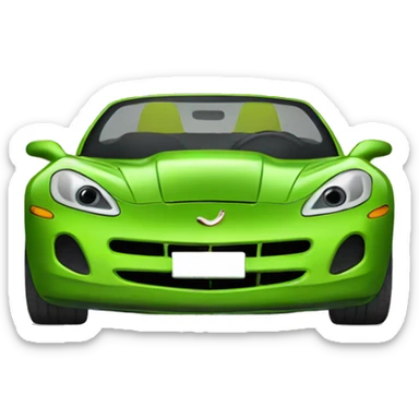 a frog in a corvette  sticker