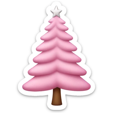 baby pink christmas tree sticker