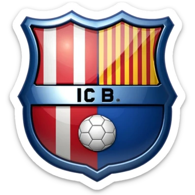 Atletico madrid vs Barcelona club logo sticker