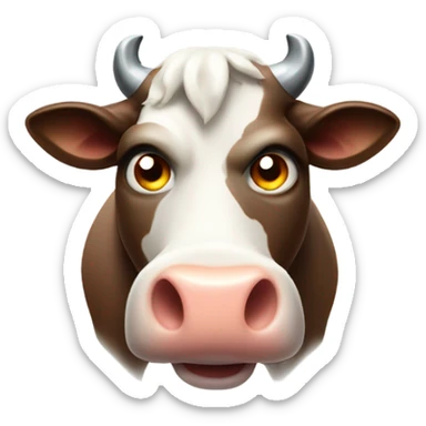 Maniacal moo sticker