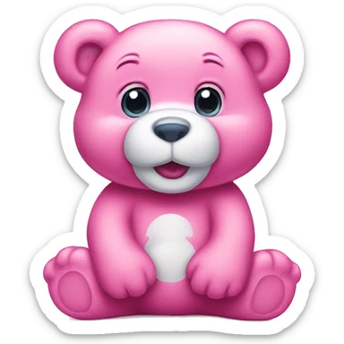Pink carebear  sticker