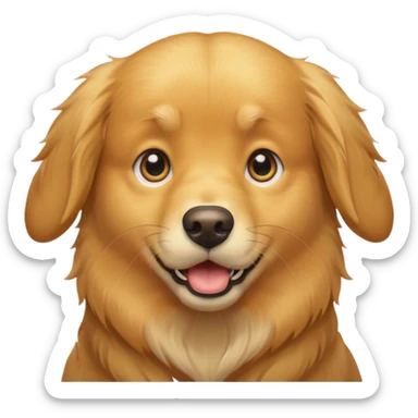 I want an emoji of a goldenretriever with this emoji 😱 sticker