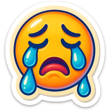 Crying Tears rolling down face 
Mouth Pout sticker
