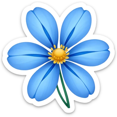 blue flower emoji sticker