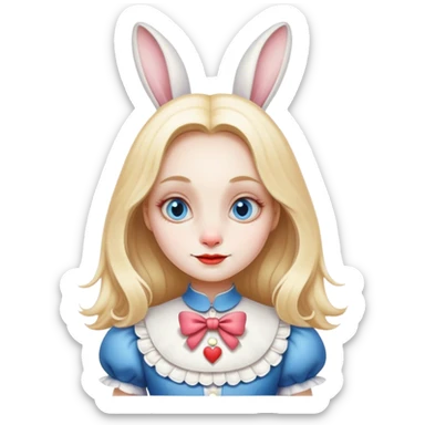 Alice in wonderland rabbit sticker