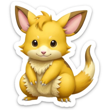 Cute Dull Exotic Raichu-Sergal-hybrid sticker