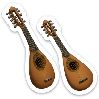 oud arabic music instrument sticker