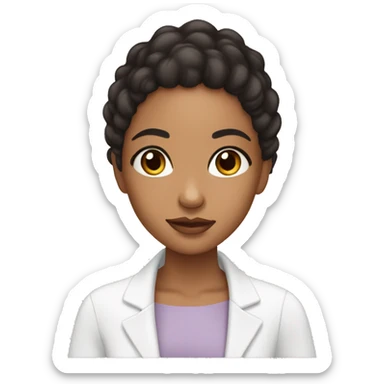 lightskin girl doing her skincare  sticker