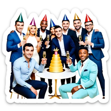 Tefi, Lewis Howes, Gary Vee, Tristan Tate, Tai Lopez, Josh King Madrid, Alex Hormozi, Iman Gadzhi, Branden Condy, Patrick Bet-David, Luke Belmar, Cardone, Shelby Sapp, Leila Hormozi, Tefi Valenzuela, business, Russell Brunson, partners, marketing, event , emoji, sales, money, mentor, party, emoji sticker