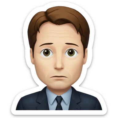 trust no one Mulder from the x-files looking very very worried sticker