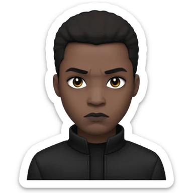 Black goth man  sticker