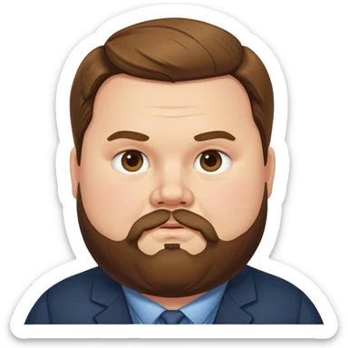 Extremely Fat JD Vance with beard  sticker