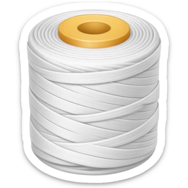 Roll of white thread   sticker