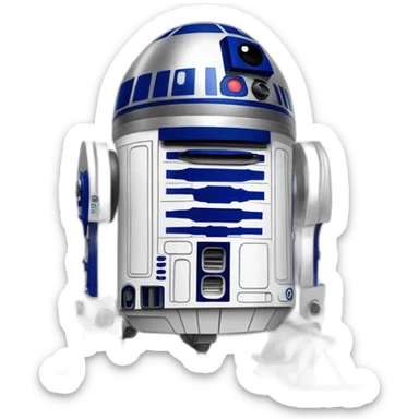 pickleball r2 d2 droid sticker